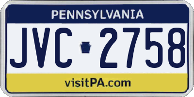 PA license plate JVC2758