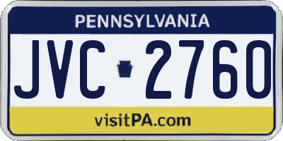 PA license plate JVC2760