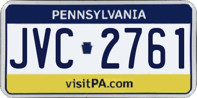 PA license plate JVC2761