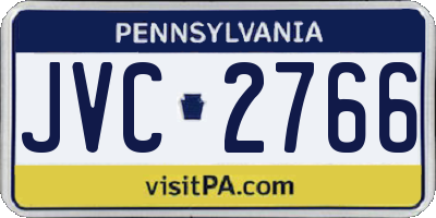 PA license plate JVC2766