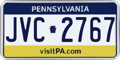 PA license plate JVC2767