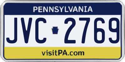 PA license plate JVC2769