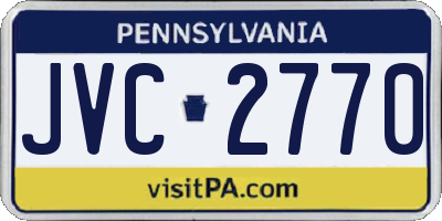 PA license plate JVC2770