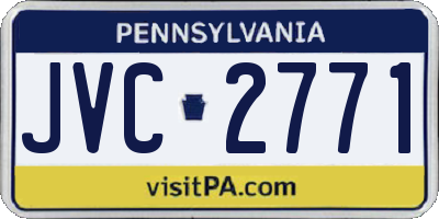 PA license plate JVC2771