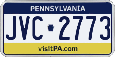 PA license plate JVC2773