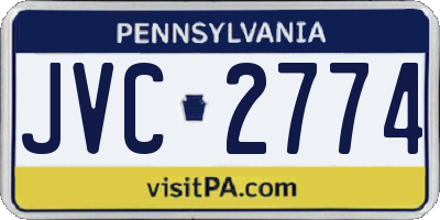 PA license plate JVC2774