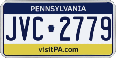 PA license plate JVC2779