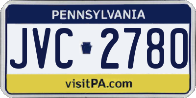 PA license plate JVC2780