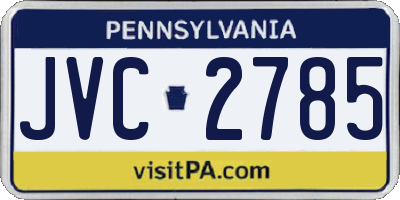 PA license plate JVC2785
