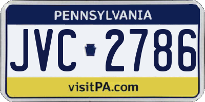 PA license plate JVC2786