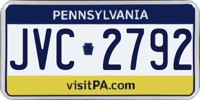PA license plate JVC2792