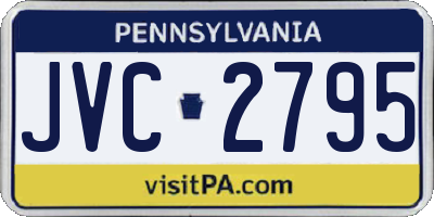 PA license plate JVC2795
