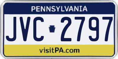 PA license plate JVC2797