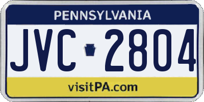 PA license plate JVC2804