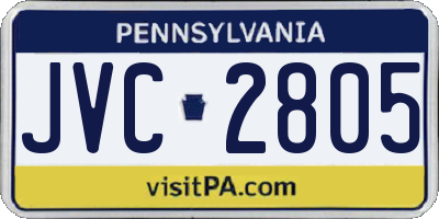 PA license plate JVC2805
