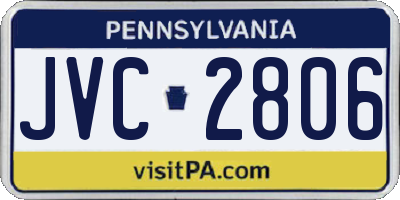 PA license plate JVC2806
