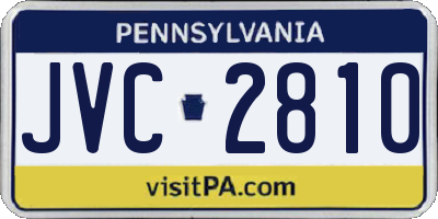 PA license plate JVC2810
