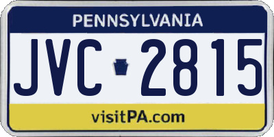 PA license plate JVC2815