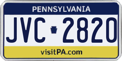 PA license plate JVC2820