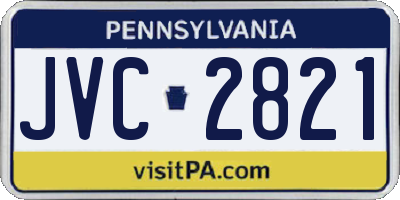 PA license plate JVC2821