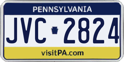 PA license plate JVC2824