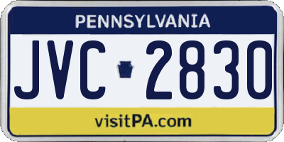 PA license plate JVC2830