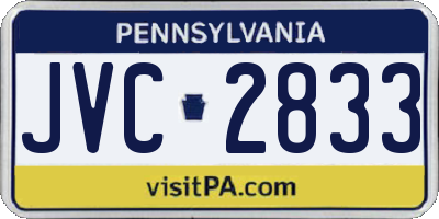 PA license plate JVC2833