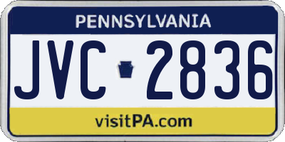 PA license plate JVC2836