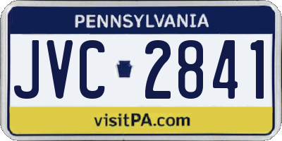 PA license plate JVC2841