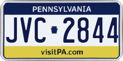 PA license plate JVC2844