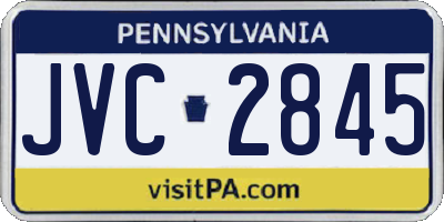 PA license plate JVC2845