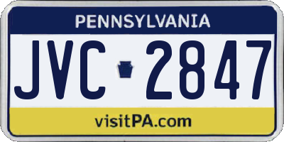 PA license plate JVC2847