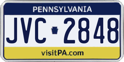 PA license plate JVC2848