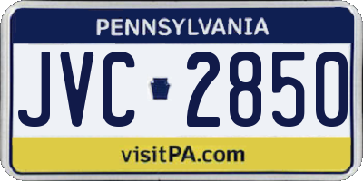 PA license plate JVC2850