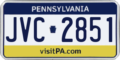 PA license plate JVC2851