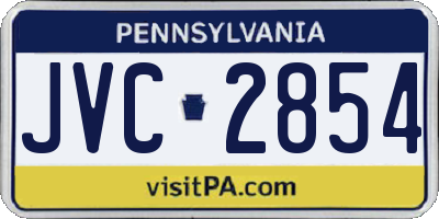 PA license plate JVC2854