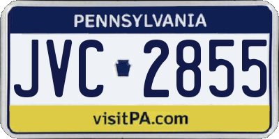 PA license plate JVC2855