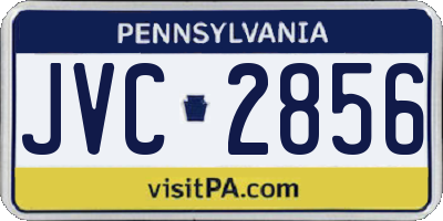 PA license plate JVC2856