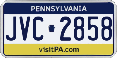 PA license plate JVC2858
