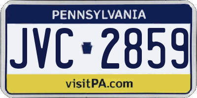 PA license plate JVC2859