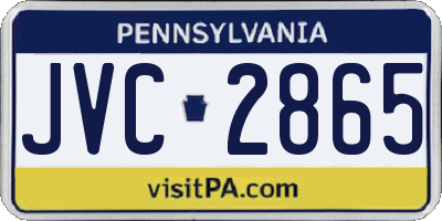 PA license plate JVC2865