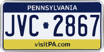PA license plate JVC2867
