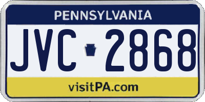PA license plate JVC2868