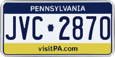 PA license plate JVC2870