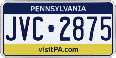PA license plate JVC2875