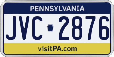 PA license plate JVC2876