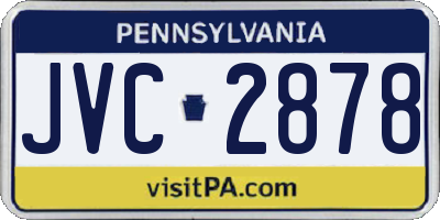 PA license plate JVC2878