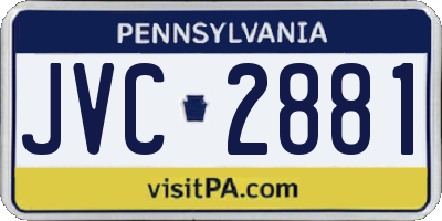 PA license plate JVC2881