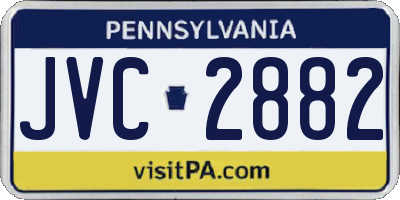 PA license plate JVC2882