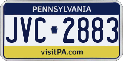 PA license plate JVC2883